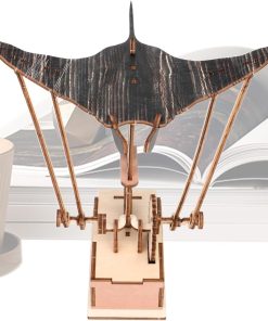 Ornement Électrique Bioniques En Bois Fait Main Représentant Une Raie Manta, Automate Artisanal En Bois Représentant Une Raie Manta, Statue Réaliste Représentants Unes Raies Mantas Nageant Pour Bureau