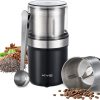 Moulin à Café Électrique KYG pour Graines, Poivre, Graines de Lin avec Bol Amovible, Moulin à Épices 300W, Tasse en Acier Inoxydable Lavable