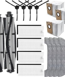 Kit Accessoires pour Honiture Q6 Pro, pour Laresar L6 Pro, pour Imou L11 Pro, pour AIRROBO T10+, pour Neabot N2, 2 Brosses Principales, 4 brosses latérales, 4 filtres,4 Serpillière,3 sacs d'aspirateur